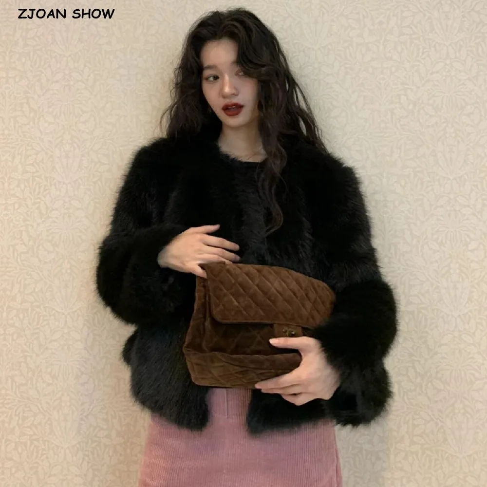 Women Winter Plain Black Round Neck Hairy Shaggy Fox Faux Fur Coat CHIC Full sleeve Furry Loose Warm Outerwear
Women Winter Plain Black Round Neck Hairy Shaggy Fox Faux Fur Coat CHIC Full sleeve Furry Loose Warm Outerwear