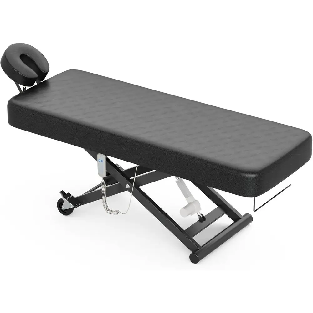 Memory Foam Electric Massage Table with Adjustable Face Cradle and Rolling Wheels, Black
Memory Foam Electric Massage Table with Adjustable Face Cradle and Rolling Wheels, Black