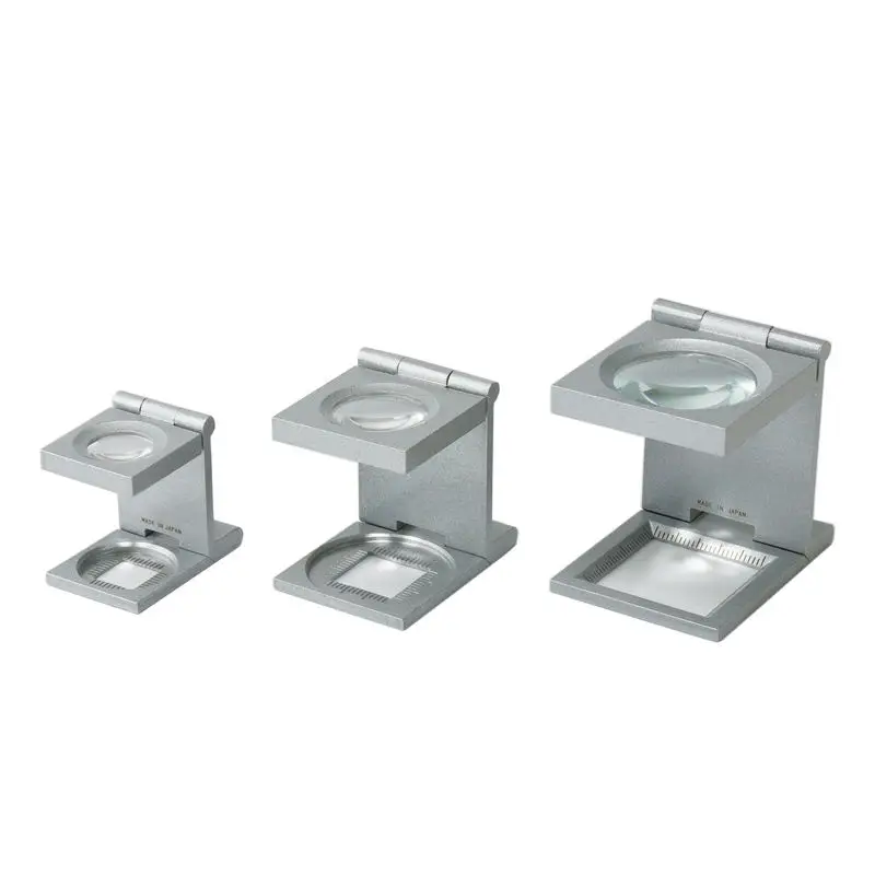 Alfa Mirage Foldable Linen Tester Magnifier 6x 8x 10x Optical Glass Magnifying Lens Jewellery Loupe With Measuring Scale
Alfa Mirage Foldable Linen Tester Magnifier 6x 8x 10x Optical Glass Magnifying Lens Jewellery Loupe With Measuring Scale