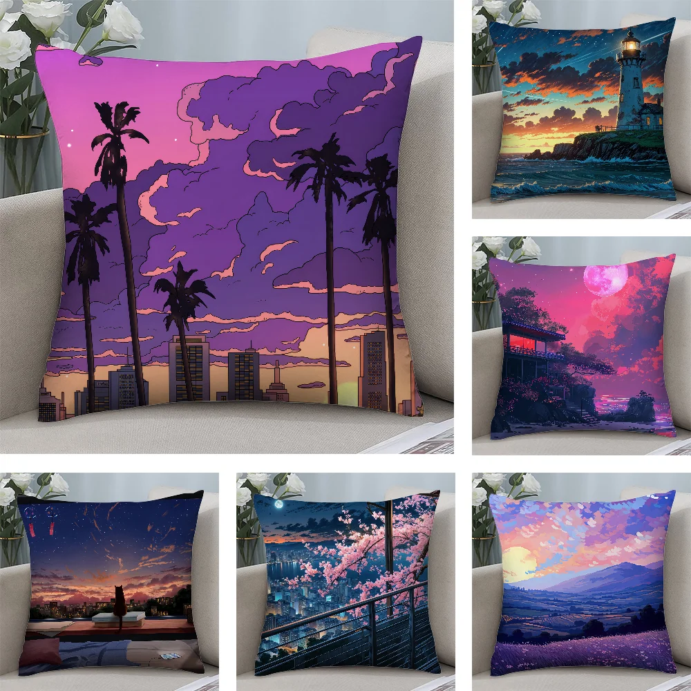 Anime Scenery Design Pillow Case Short Plush Pillow Covers Sofa Decorative Gift Home Double-sided Printing Cushion Cover
Anime Scenery Design Pillow Case Short Plush Pillow Covers Sofa Decorative Gift Home Double-sided Printing Cushion Cover