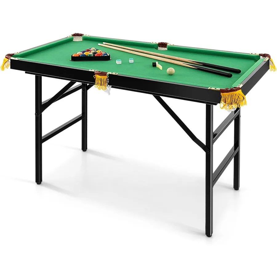 48 Pool Table 4 FT Mini Portable Folding Pool Game Table Set with 2 Cue Sticks 16 Balls Triangle Rack 2 Chalks and Brush for In
48 Pool Table 4 FT Mini Portable Folding Pool Game Table Set with 2 Cue Sticks 16 Balls Triangle Rack 2 Chalks and Brush for In