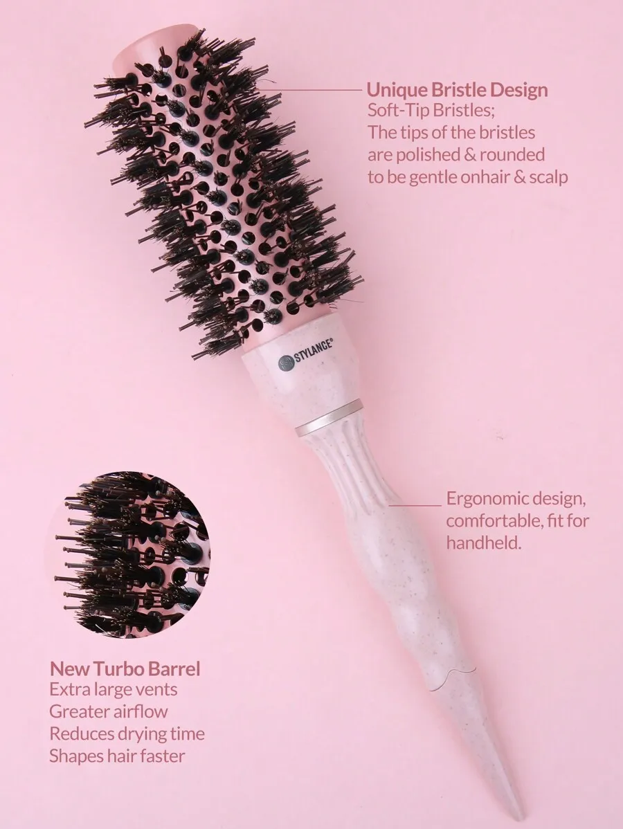 1pc Salon Ceramic Ionic Hair Brush With Nano Technology, Aluminum Barrel, Nylon Pins, Boar Bristles, Ergonomic Handle, Back To
1pc Salon Ceramic Ionic Hair Brush With Nano Technology, Aluminum Barrel, Nylon Pins, Boar Bristles, Ergonomic Handle, Back To