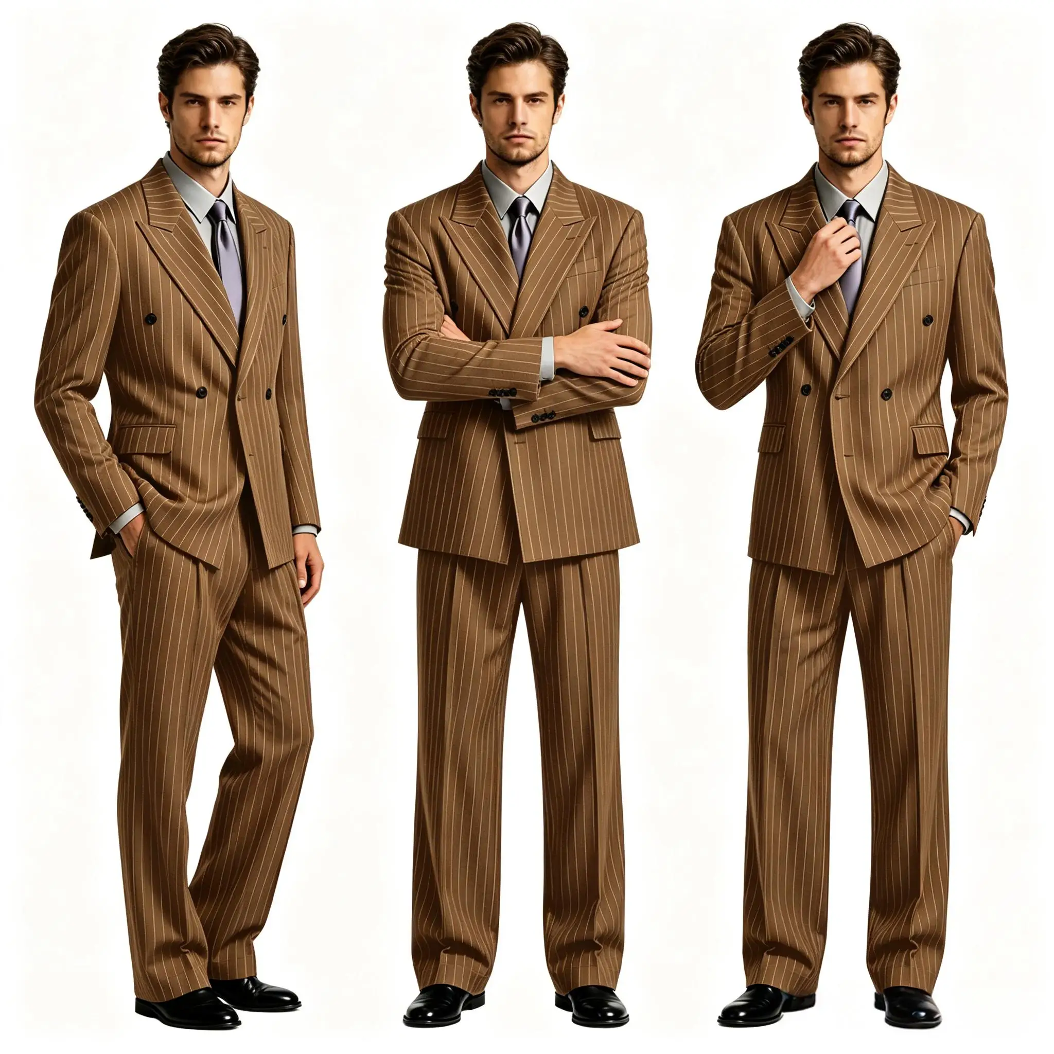 Men's Pinstripe Double Breasted Suit 2-Piece Notched Lapel Formal Blazer Pants Vintage Business Wedding Party Prom Dinner Suit
Men's Pinstripe Double Breasted Suit 2-Piece Notched Lapel Formal Blazer Pants Vintage Business Wedding Party Prom Dinner Suit