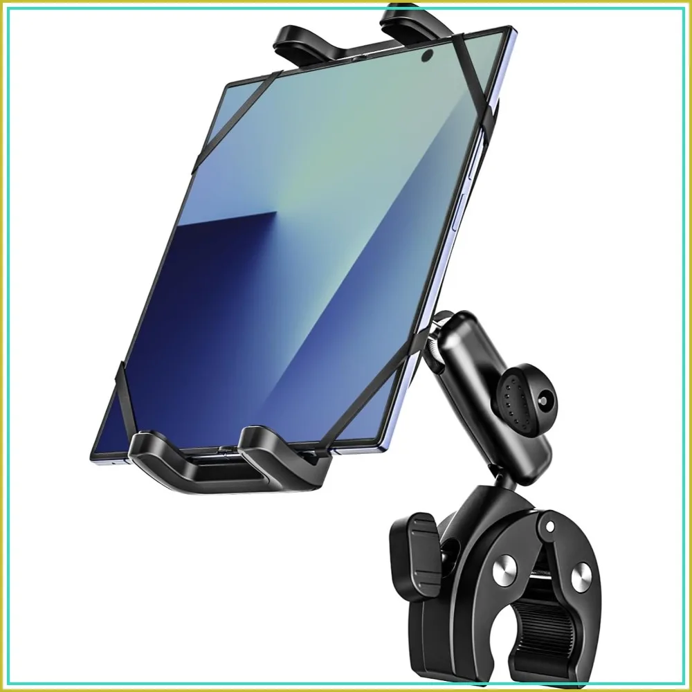 Motorcycle Mount for Z Fold, Sturdy Metal Arm Bike Tablet Holder, Silicone Strap, Bicycle Handlebar Clamp for 4-13" Devices
Motorcycle Mount for Z Fold, Sturdy Metal Arm Bike Tablet Holder, Silicone Strap, Bicycle Handlebar Clamp for 4-13" Devices