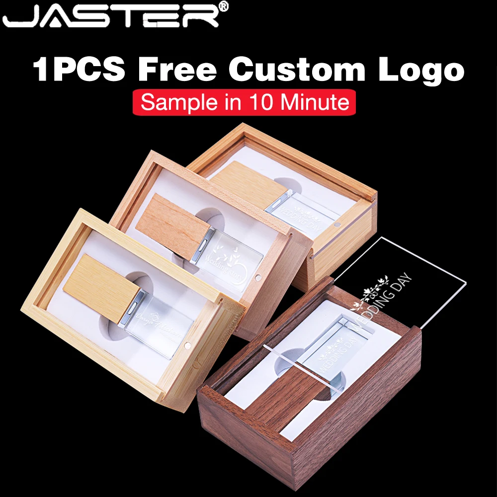 Crystal USB Flash Drive 128GB Free Custom Logo Pen Drive 64GB Transparent Cover Wooden Box Memroy Stick Business Gift Pendrive
Crystal USB Flash Drive 128GB Free Custom Logo Pen Drive 64GB Transparent Cover Wooden Box Memroy Stick Business Gift Pendrive