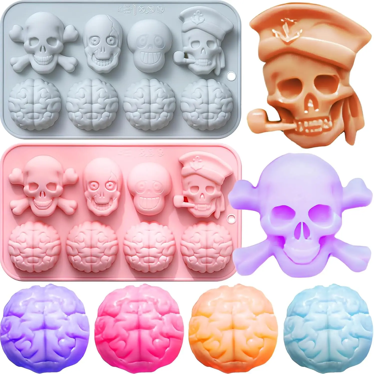 Mirosie Halloween Silicone Molds Pumpkin Bat Skull Ghost Fondant Cake Chocolate Mould Baking Tools Cake Decoration Accesories
Mirosie Halloween Silicone Molds Pumpkin Bat Skull Ghost Fondant Cake Chocolate Mould Baking Tools Cake Decoration Accesories