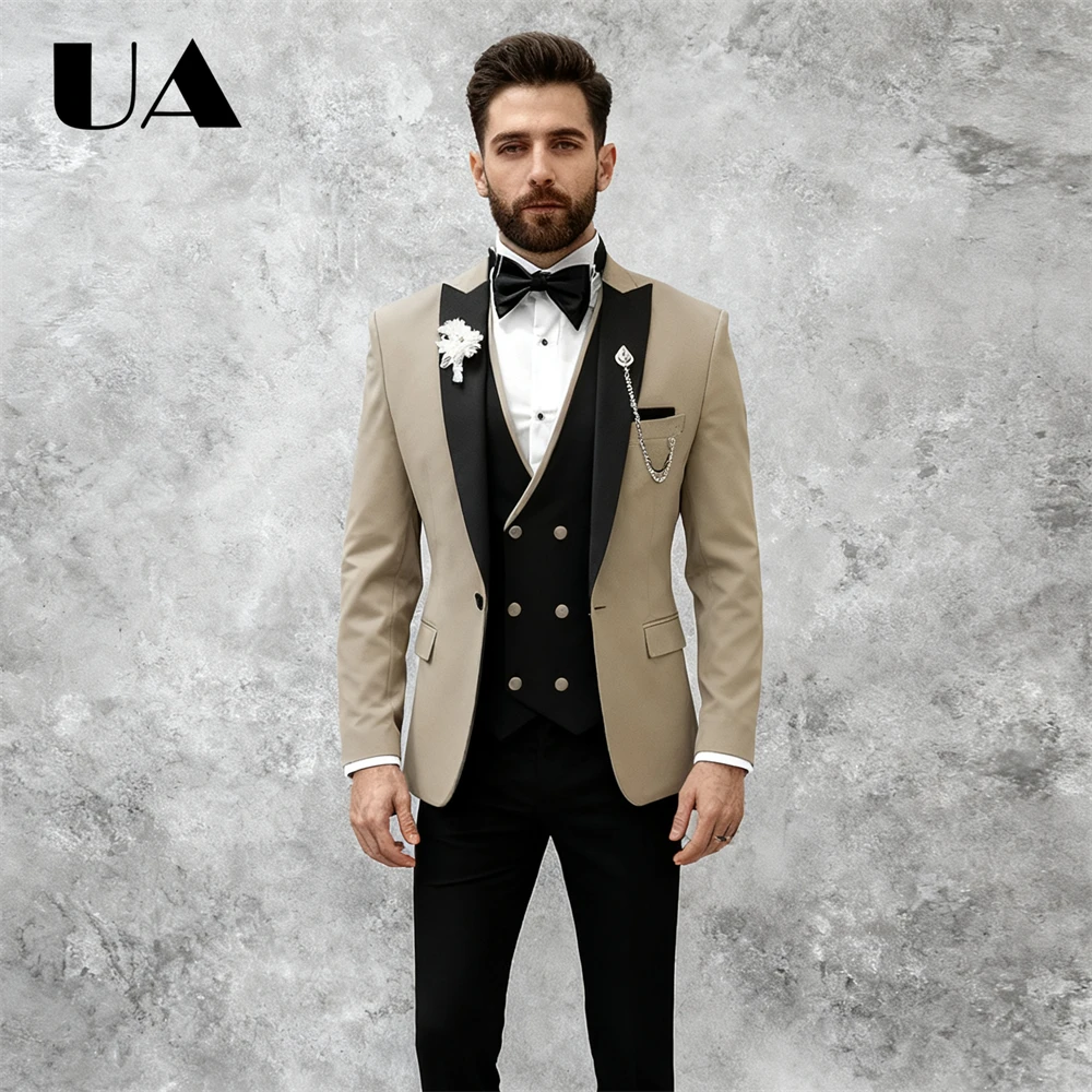Mens Suit Jacket Vest Pants Set for Formal Occasions, XXS-7XL Tailored Fitted Trendy 3-Piece Suit for Men, Groom Wedding Suits
Mens Suit Jacket Vest Pants Set for Formal Occasions, XXS-7XL Tailored Fitted Trendy 3-Piece Suit for Men, Groom Wedding Suits