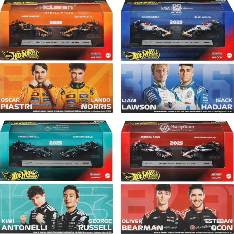 Hot Wheels F1 Double Racing Alloy Cars Set Two Aloy Die-cast Model Cars Mini Collectible Toys for Birthday Gifts
Hot Wheels F1 Double Racing Alloy Cars Set Two Aloy Die-cast Model Cars Mini Collectible Toys for Birthday Gifts