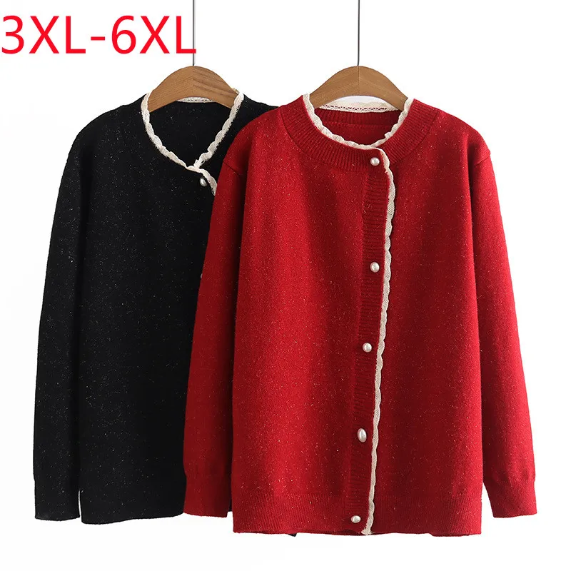 New 2023 Ladies Spring Autumn Plus Size Tops For Women Large Size Long Sleeve O-neck Buttons Red Sweater 3XL 4XL 5XL 6XL
New 2023 Ladies Spring Autumn Plus Size Tops For Women Large Size Long Sleeve O-neck Buttons Red Sweater 3XL 4XL 5XL 6XL