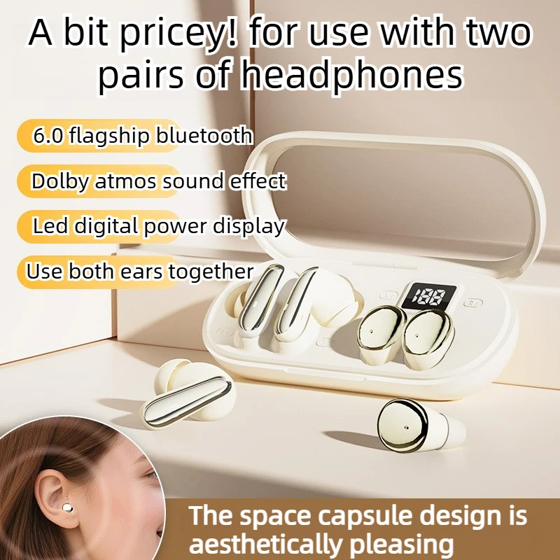2in1 Dual Pair Bluetooth Earbuds HiFi High Definition Sound Long Battery Life Comfortable In Ear For Sleep Best Gift For Couples
2in1 Dual Pair Bluetooth Earbuds HiFi High Definition Sound Long Battery Life Comfortable In Ear For Sleep Best Gift For Couples