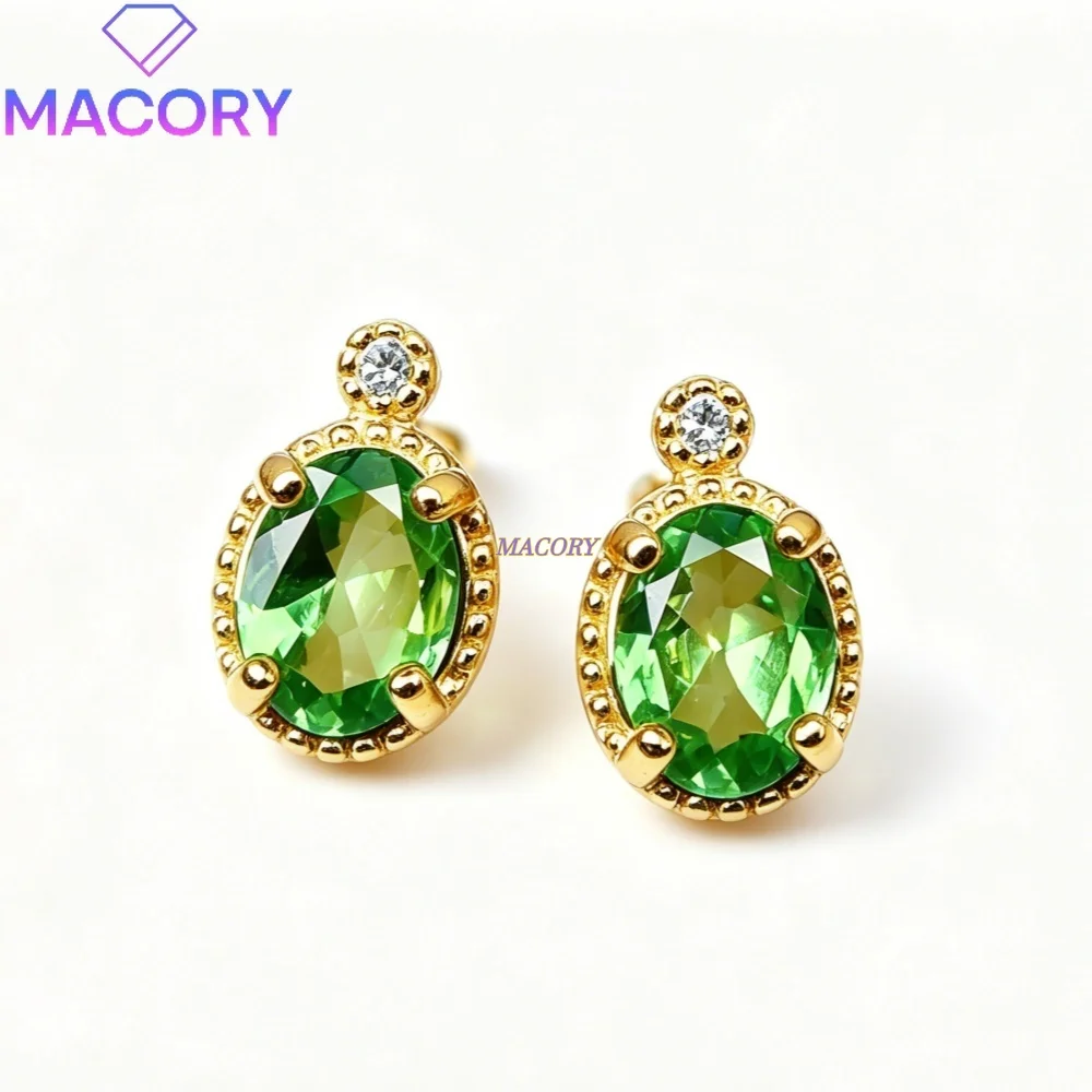 New Natural Tsavorite Garnet Women's Stud Earrings 925 Sterling Silver High-End Jewelry Retro Lively Choice for Parties
New Natural Tsavorite Garnet Women's Stud Earrings 925 Sterling Silver High-End Jewelry Retro Lively Choice for Parties