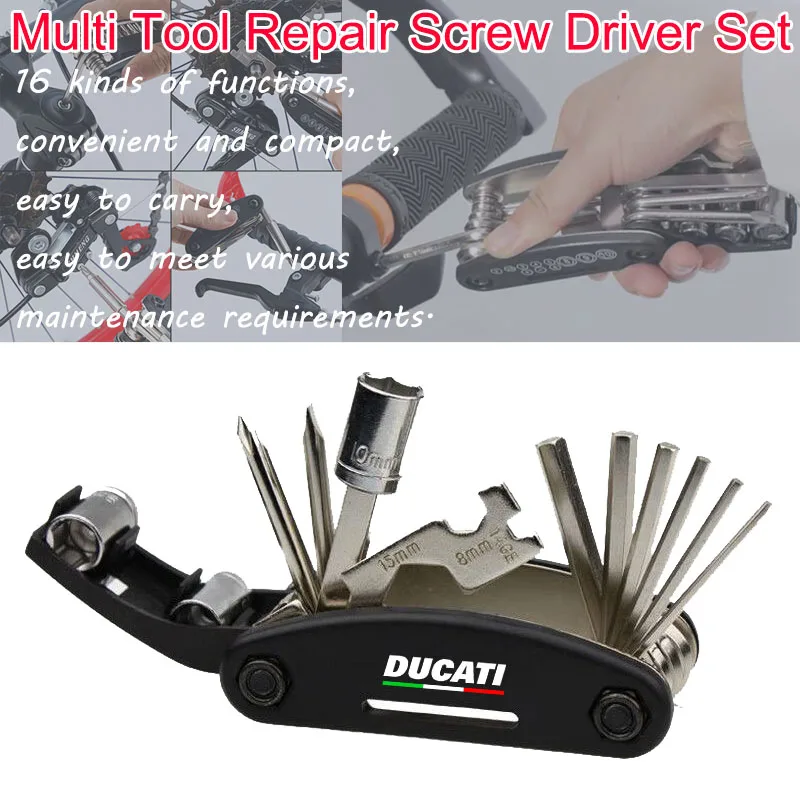 Conbination Tool Fit For Ducati Scrambler 800 Monster 821 Diavel Desertx Multistrada 950 1100 Accessories Repair Screwdriver Set
Conbination Tool Fit For Ducati Scrambler 800 Monster 821 Diavel Desertx Multistrada 950 1100 Accessories Repair Screwdriver Set