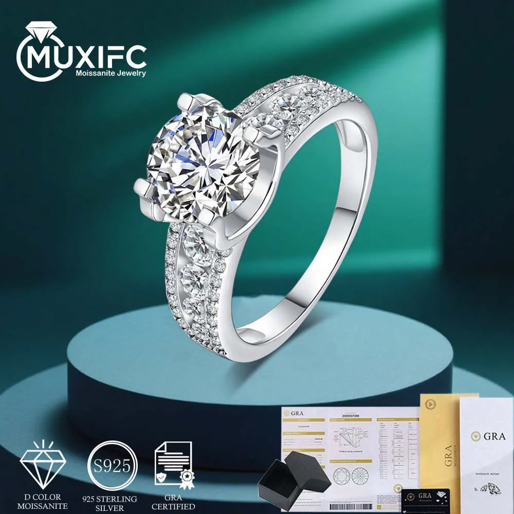 MUXIFC Luxury 3 Carat Moissanite Ring for Women 925 Sterling Silver Classic Round Cut Engagement Wedding Band GRA Fine Jewelry
MUXIFC Luxury 3 Carat Moissanite Ring for Women 925 Sterling Silver Classic Round Cut Engagement Wedding Band GRA Fine Jewelry