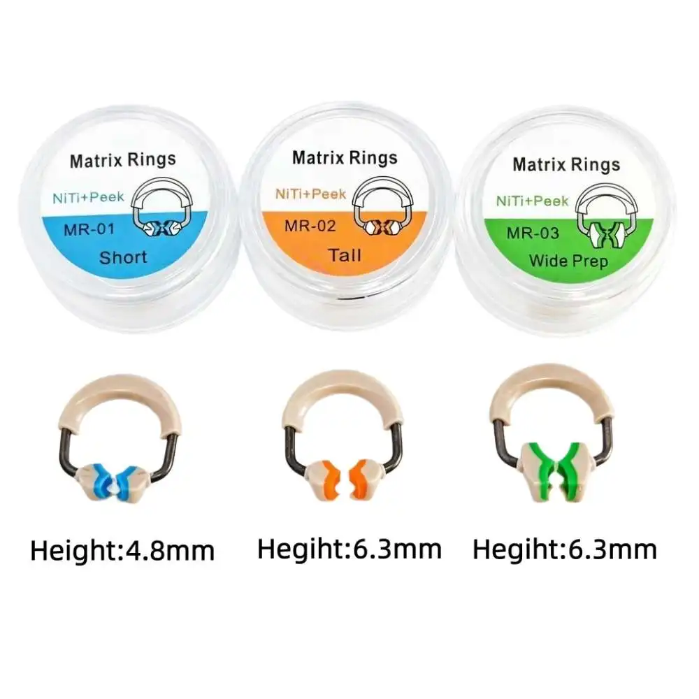 Dental NITI Clamp Ring Metal Matrices Sectional Contoured Matrix System for Premolar Molar Dentist Tools Dentistry Material
Dental NITI Clamp Ring Metal Matrices Sectional Contoured Matrix System for Premolar Molar Dentist Tools Dentistry Material