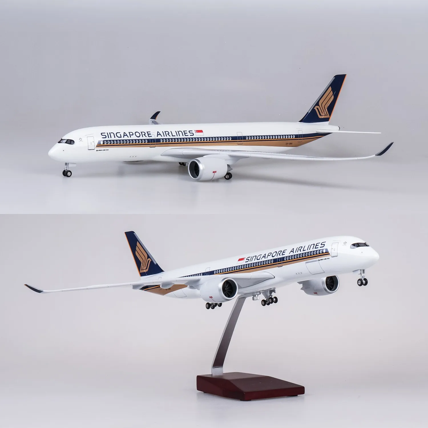 47cm Large Scale Toy Plane Singapore A350 Diecast Resin Airplane Model Kit with Stand for Aviation Enthusiast Gift or Collection
47cm Large Scale Toy Plane Singapore A350 Diecast Resin Airplane Model Kit with Stand for Aviation Enthusiast Gift or Collection