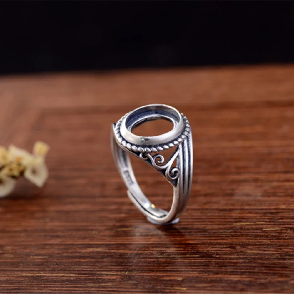 Ring Blank (8x10mm Oval Blank) Adjustable Thai Sterling Silver Ring Base Oval Cabochon Ring Setting R709B
Ring Blank (8x10mm Oval Blank) Adjustable Thai Sterling Silver Ring Base Oval Cabochon Ring Setting R709B