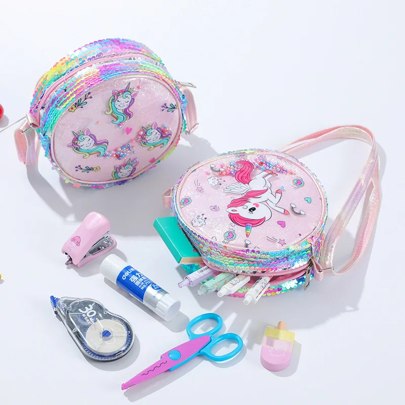 New Glitter Rainbow Sparkle Unicorn Crossbody Bag Children Girls Students Cartoon Single Shoulder Bag Shiny Sequins Satchel
New Glitter Rainbow Sparkle Unicorn Crossbody Bag Children Girls Students Cartoon Single Shoulder Bag Shiny Sequins Satchel