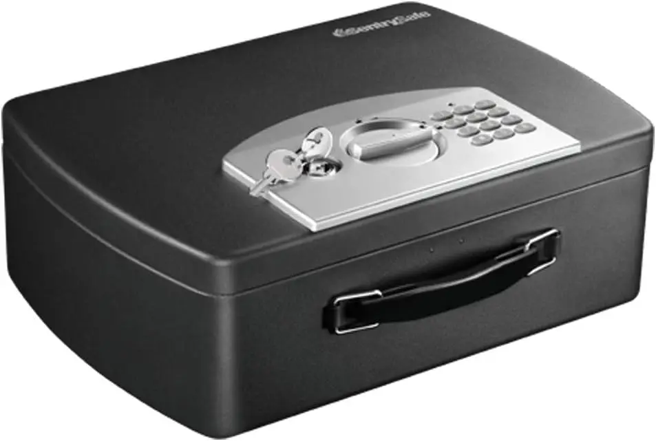 Small Steel Safe Box with Digital Keypad Lock, Portable Security Safe with Carrying Handle for Money, Passport, 0.21 cu ft
Small Steel Safe Box with Digital Keypad Lock, Portable Security Safe with Carrying Handle for Money, Passport, 0.21 cu ft