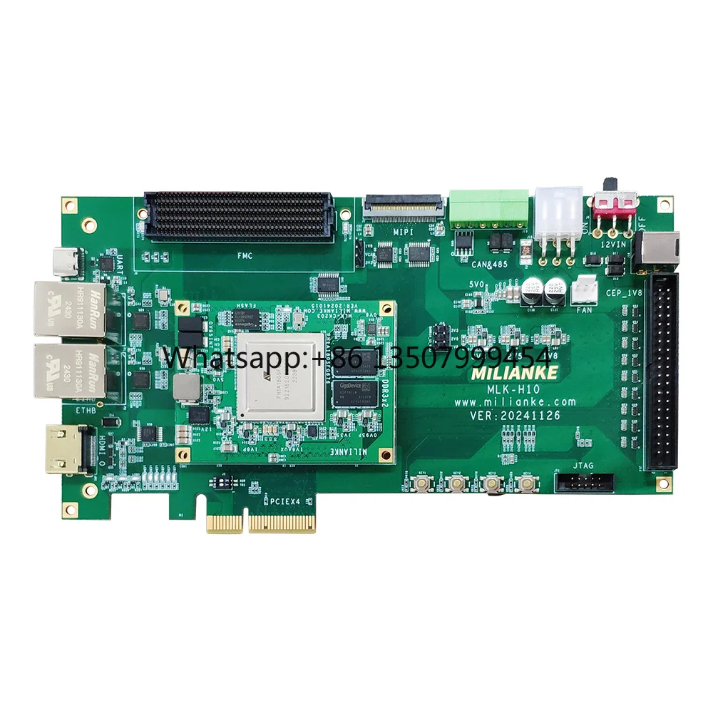 Anlogic PH1A Series MLK-H10-CK203/204-PH1A180SFG676 Development Board DDR3/DDR4 Memory for High-Speed Communication Machine
Anlogic PH1A Series MLK-H10-CK203/204-PH1A180SFG676 Development Board DDR3/DDR4 Memory for High-Speed Communication Machine