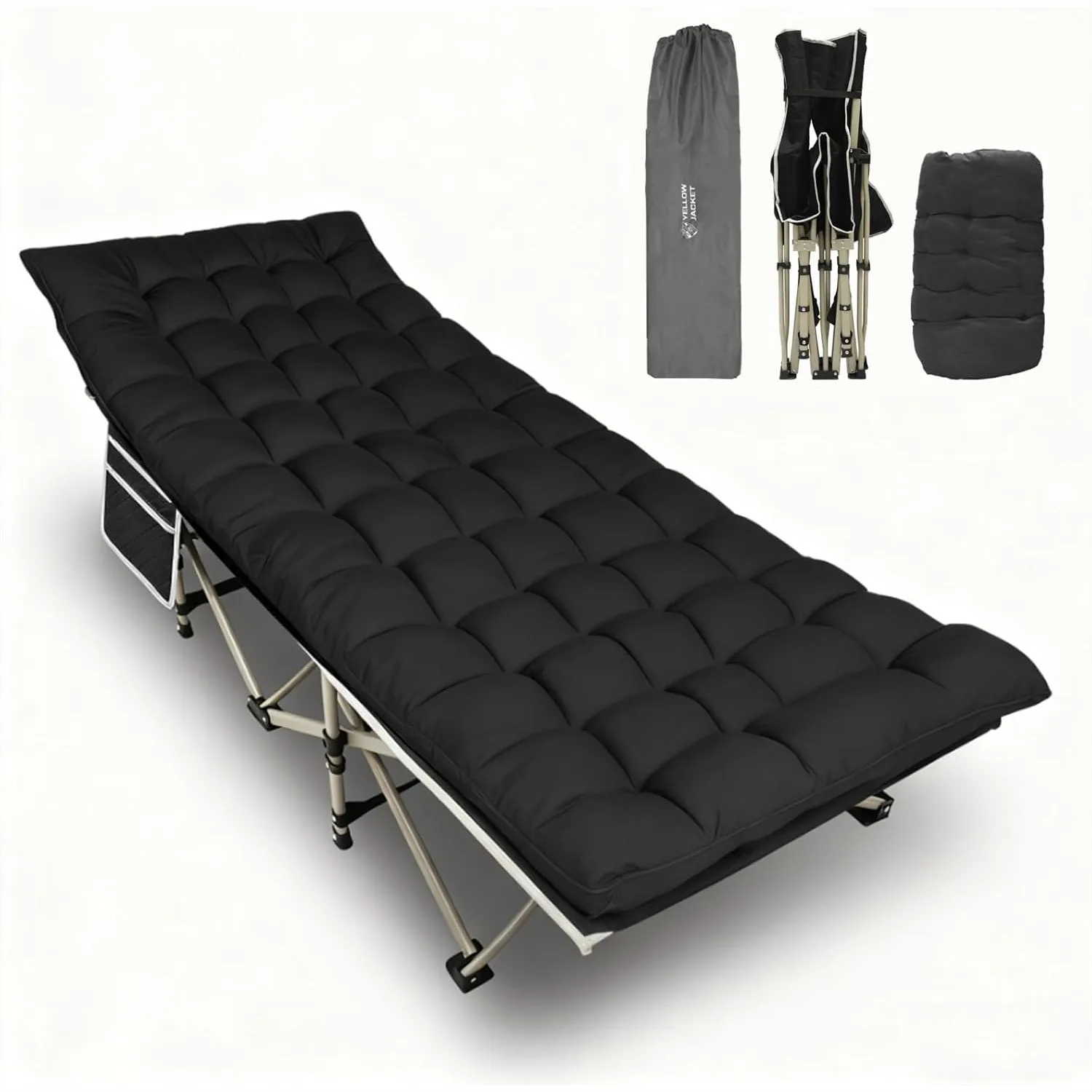 Folding Camping Cot for Adults, 600LBS Capacity, 28" Wide with Removable Thick Mattress, Portable Foldable Bed with Carry Bag
Folding Camping Cot for Adults, 600LBS Capacity, 28" Wide with Removable Thick Mattress, Portable Foldable Bed with Carry Bag