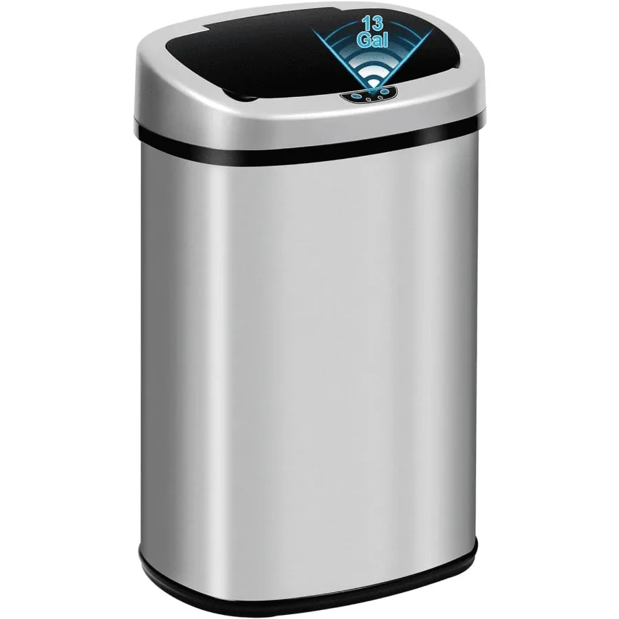 13 Gallon 50 L Kitchen Trash Can with Touch-Free and Motion Sensor, Automatic Stainless-Steel Garbage Can, Anti-Fingerprint Mut
13 Gallon 50 L Kitchen Trash Can with Touch-Free and Motion Sensor, Automatic Stainless-Steel Garbage Can, Anti-Fingerprint Mut