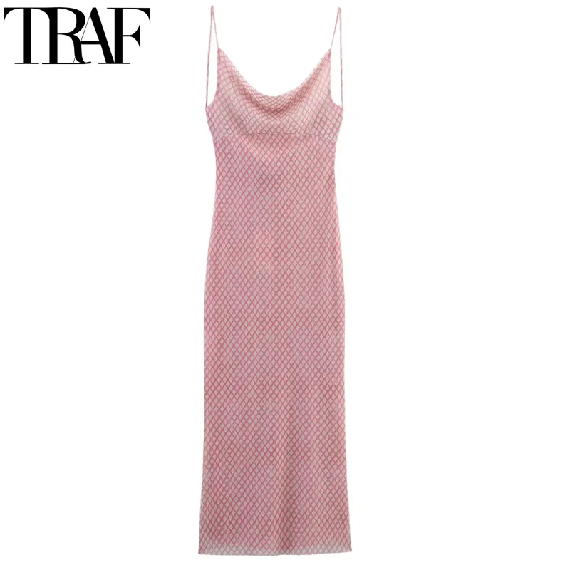 TRAF Tulle Printed Dresses 2025 Woman Sleeveless Slip Long Dress Women Summer Tie Backless Midi Dress Mesh Beach Holiday Dresses
TRAF Tulle Printed Dresses 2025 Woman Sleeveless Slip Long Dress Women Summer Tie Backless Midi Dress Mesh Beach Holiday Dresses