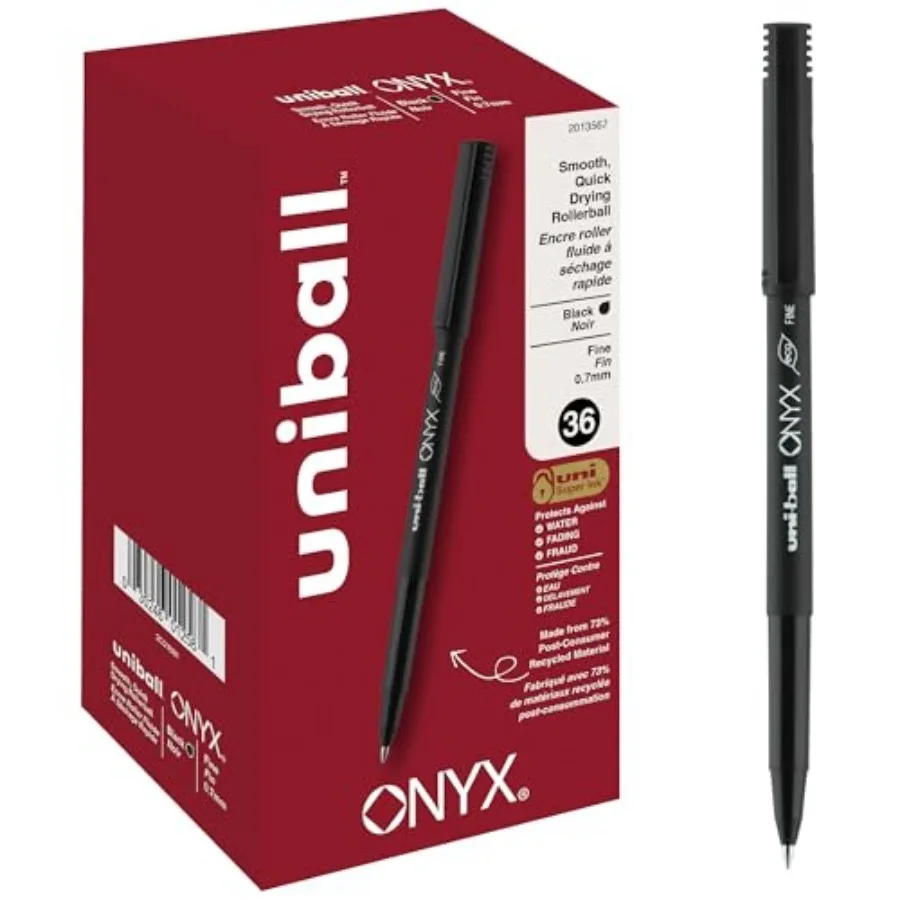 Ручки-роллеры Uniball Onyx с тонким наконечником 0,7 мм, черные, 72 шт.
Ручки-роллеры Uniball Onyx с тонким наконечником 0,7 мм, черные, 72 шт.