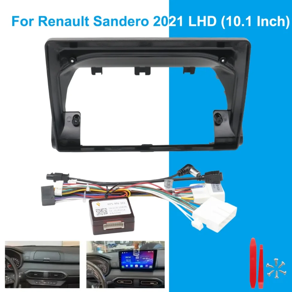 10.1 Inch For Renault Sandero 2021 LHD Car Frame Fascia Adapter Canbus Box Decoder Android Radio Dash Fitting Panel Kit
10.1 Inch For Renault Sandero 2021 LHD Car Frame Fascia Adapter Canbus Box Decoder Android Radio Dash Fitting Panel Kit