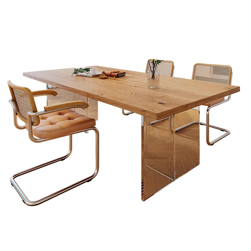 Solid wood floating dining table, modern simple household dining table
Solid wood floating dining table, modern simple household dining table