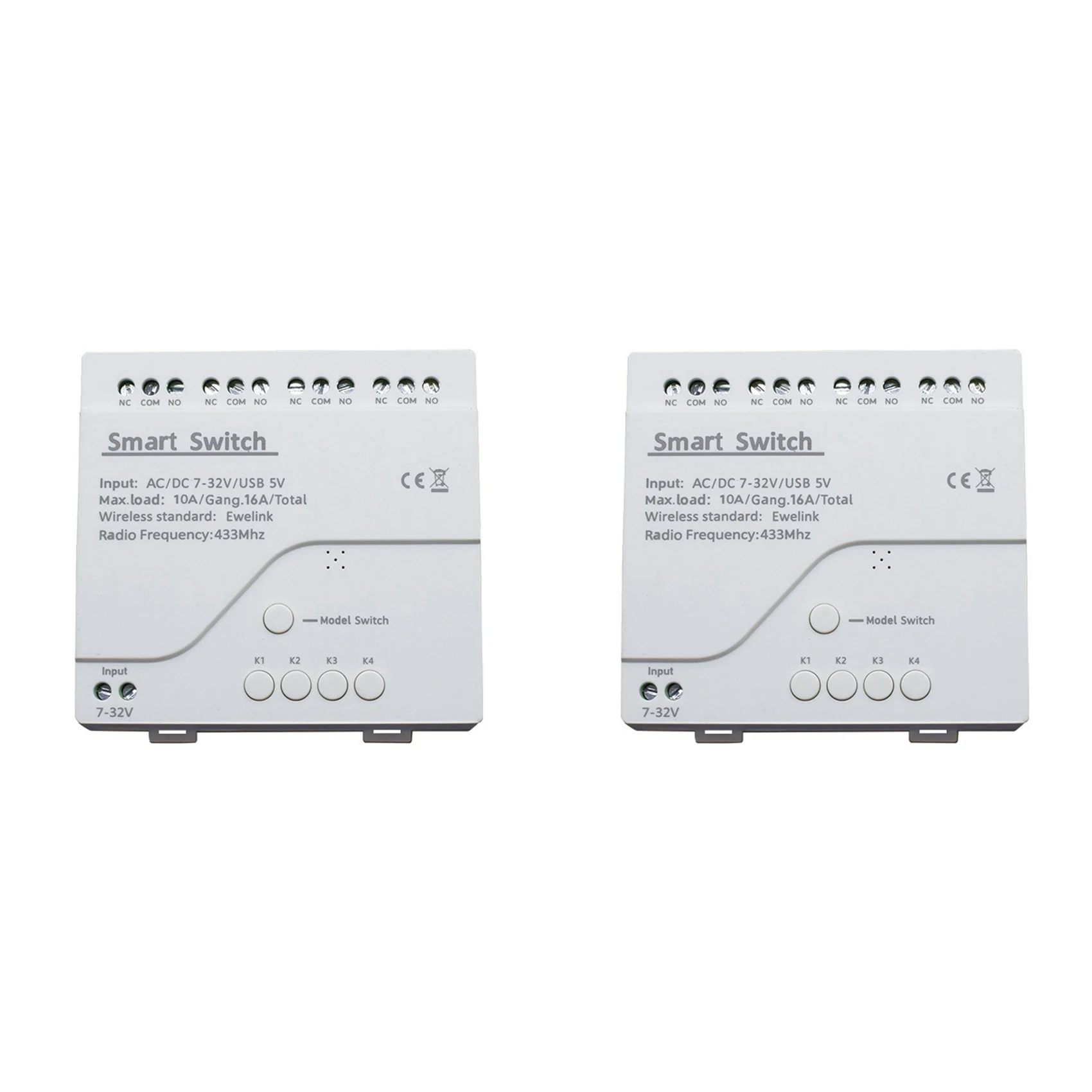 AA08-2X Ewelink Smart Remote Control Wifi Switch Module 4CH 7-32V USB 5V Inching Self-Locking RF433 Receive 4 Way Relay
AA08-2X Ewelink Smart Remote Control Wifi Switch Module 4CH 7-32V USB 5V Inching Self-Locking RF433 Receive 4 Way Relay
