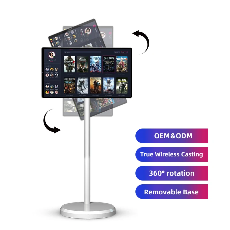 Smart Led Display Screen 64Gb 6000Mah Mobile Lcd Display 21.5" Portable Tv on Wheels Android Tablet Pc Electronics Smart Tv
Smart Led Display Screen 64Gb 6000Mah Mobile Lcd Display 21.5" Portable Tv on Wheels Android Tablet Pc Electronics Smart Tv