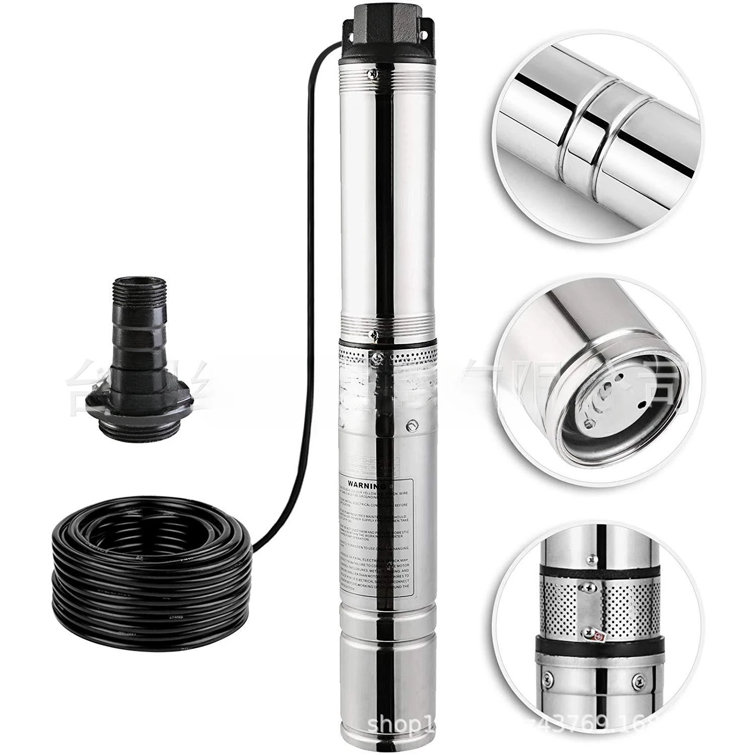Cross-Border Deep Well Stainless-Steel Submersible Pump 150ft 25gpm 4 "Water Pump 0.5hp US Standard Deep Pump Australian
Cross-Border Deep Well Stainless-Steel Submersible Pump 150ft 25gpm 4 "Water Pump 0.5hp US Standard Deep Pump Australian
