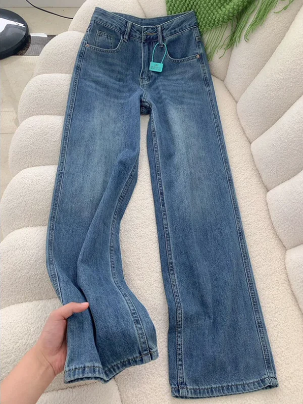 Retro Blue Slim High Waist Straight Leg Denim Jeans Women's Spring Summer Autumn Loose Wide Leg Pants Casual Loose Fit
Retro Blue Slim High Waist Straight Leg Denim Jeans Women's Spring Summer Autumn Loose Wide Leg Pants Casual Loose Fit