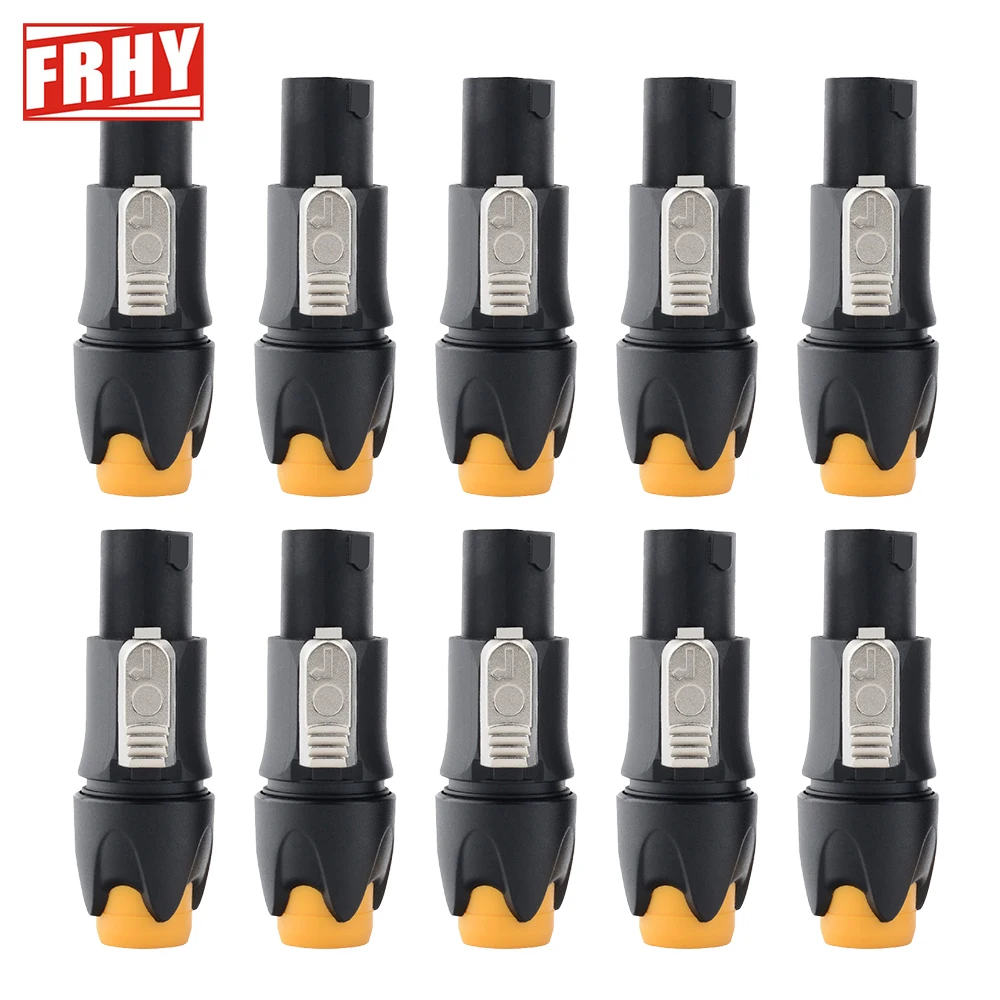 10 PCS Orange Moon-Shape 4-Pin XLR NL4FC Pro Audio Plug Speaker Connector for Amp Mixers High-Quality Cable Connector Amplifier
10 PCS Orange Moon-Shape 4-Pin XLR NL4FC Pro Audio Plug Speaker Connector for Amp Mixers High-Quality Cable Connector Amplifier