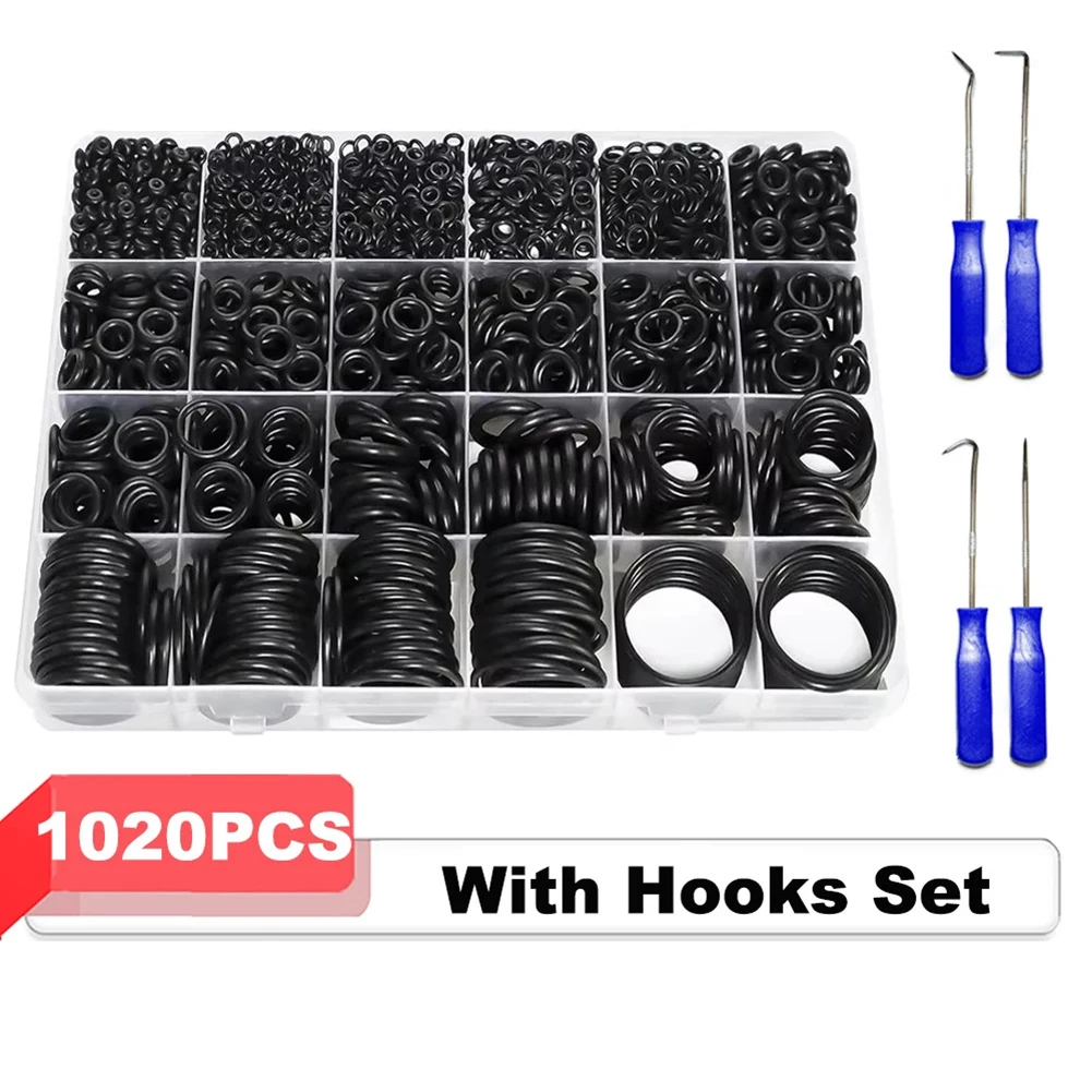 1020pcs O-Ring Nitrile Rubber Sealing Gasket Car Air Conditioner Repair Gasket Spacer Washer Oil Resistance Oring Kit
1020pcs O-Ring Nitrile Rubber Sealing Gasket Car Air Conditioner Repair Gasket Spacer Washer Oil Resistance Oring Kit