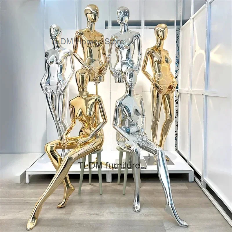 Full Body Electroplating Female Mannequin Props for Women Clothing Store Window Display Stand Half Body Sitting Posture Model
Full Body Electroplating Female Mannequin Props for Women Clothing Store Window Display Stand Half Body Sitting Posture Model