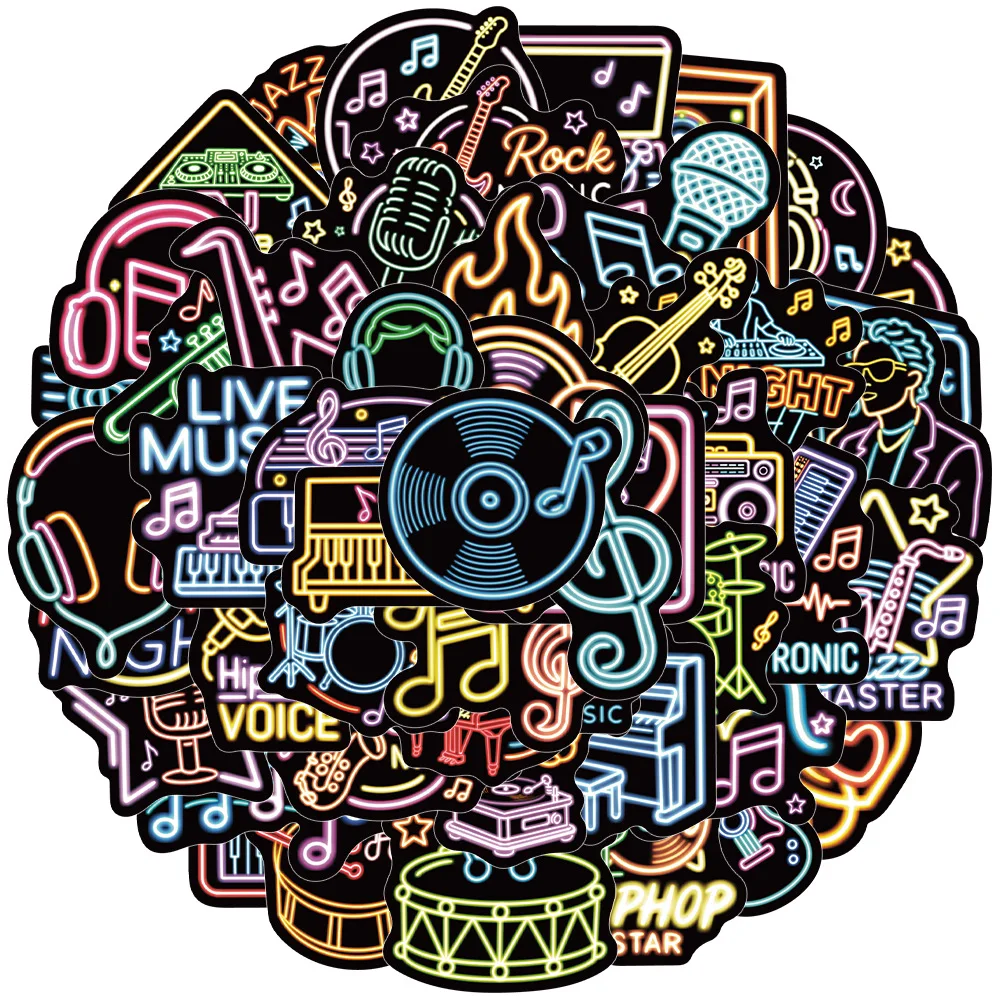 50PCS Neon Style Music Sticker DIY Creative Decoration Mobile Phone Case Notebook Waterproof Water Cup Toys Gifts Stickers
50PCS Neon Style Music Sticker DIY Creative Decoration Mobile Phone Case Notebook Waterproof Water Cup Toys Gifts Stickers