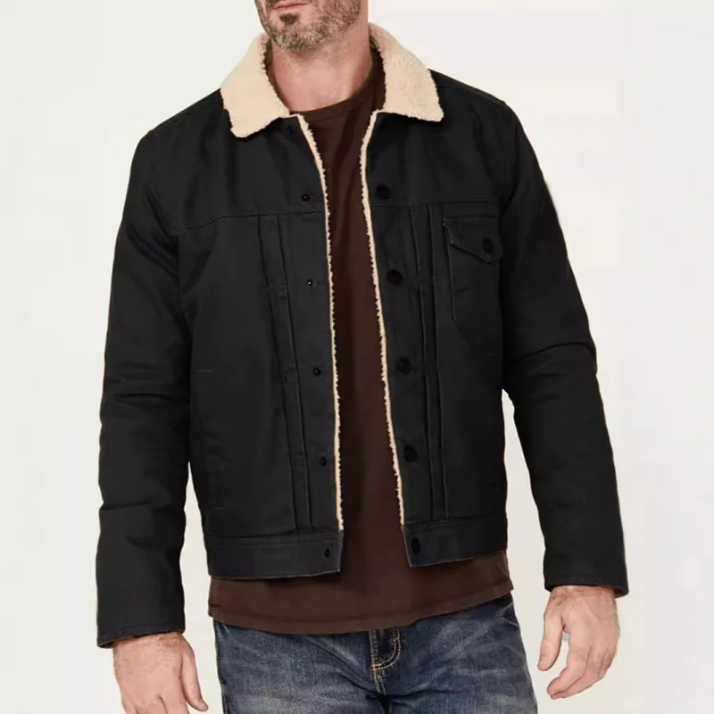 Men's clothing tradeFleece Padded Coat Single-Breasted Multi-Pocket Fur Collar Retro Autumn and Winter Men's Jacket
Men's clothing tradeFleece Padded Coat Single-Breasted Multi-Pocket Fur Collar Retro Autumn and Winter Men's Jacket