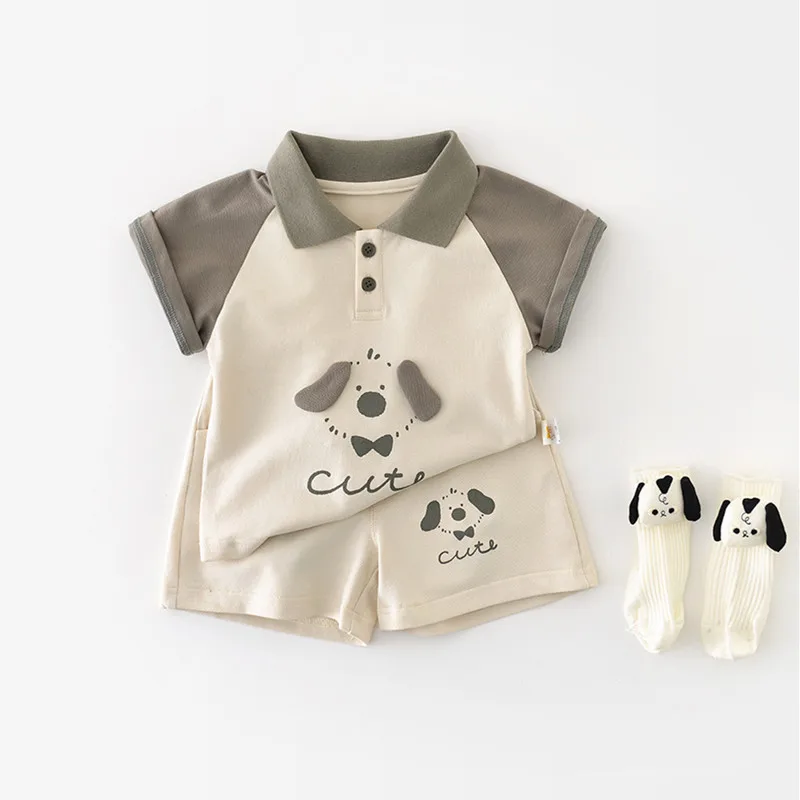 Summer New Arrivals Baby Clothes Set Kids Cartoon Dog Color Blocked Polo Set Infant POLO Shirt+Shorts 2Pcs Toddler Boys Outfit
Summer New Arrivals Baby Clothes Set Kids Cartoon Dog Color Blocked Polo Set Infant POLO Shirt+Shorts 2Pcs Toddler Boys Outfit