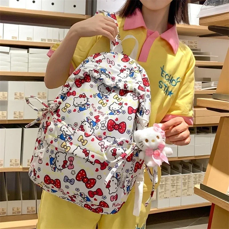 Sanrio Hello Kitty Shoulder Bag Cute Cartoon Fashion Large Capacity KT Backpack Student School bag Women Travel Knapsack Gifts
Sanrio Hello Kitty Shoulder Bag Cute Cartoon Fashion Large Capacity KT Backpack Student School bag Women Travel Knapsack Gifts