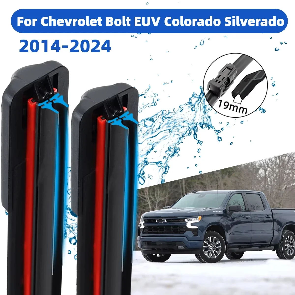Front Wiper Accessorie Double Rubber Car Wipers for Chevrolet Bolt EUV Colorado Silverado 2014-2024 Wipers Brushes New Upgraded
Front Wiper Accessorie Double Rubber Car Wipers for Chevrolet Bolt EUV Colorado Silverado 2014-2024 Wipers Brushes New Upgraded