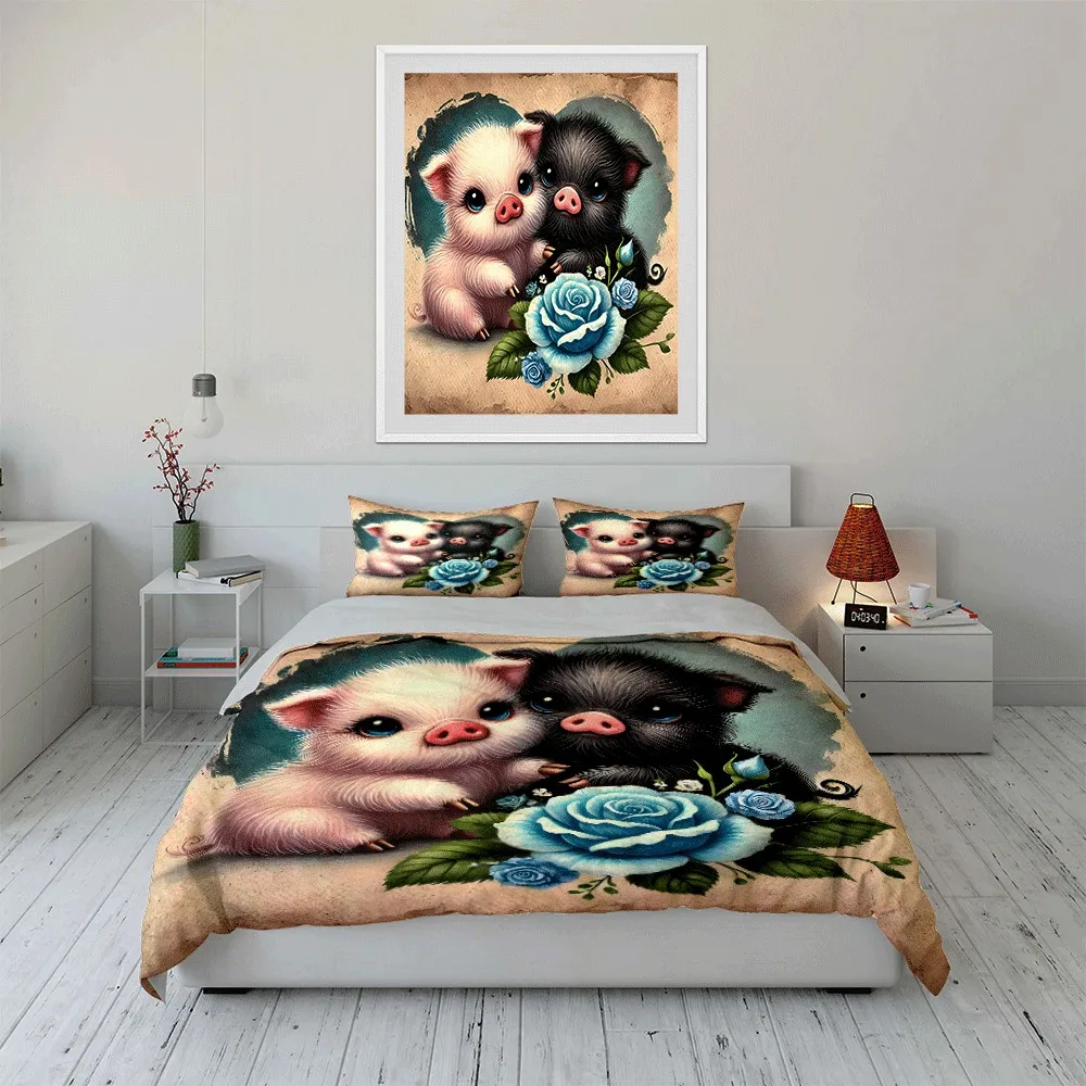 Piggy-Themed Decorative Trio Set Exquisite three-piece bedding set gift for kids and adults
Piggy-Themed Decorative Trio Set Exquisite three-piece bedding set gift for kids and adults