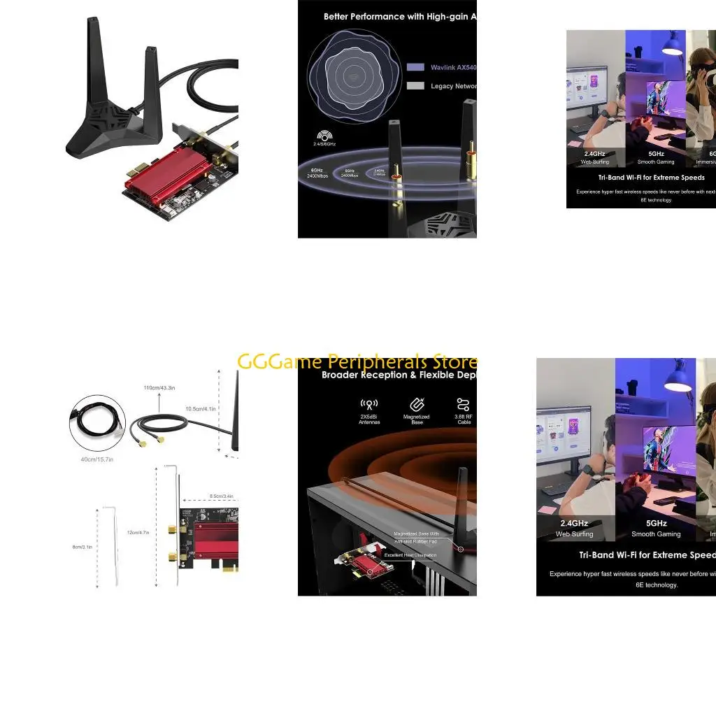 U55B Высокоскоростные трехдиапазонные адаптеры Wi-Fi расширения 5400 Мбит/с PCIE расширяют возможности настольных компьютеров
U55B Высокоскоростные трехдиапазонные адаптеры Wi-Fi расширения 5400 Мбит/с PCIE расширяют возможности настольных компьютеров