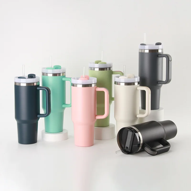 Hot Selling With Straw Stainless Tumbler With Handle And Straw 40oz Factory made 40oz With Handle 
Hot Selling With Straw Stainless Tumbler With Handle And Straw 40oz Factory made 40oz With Handle