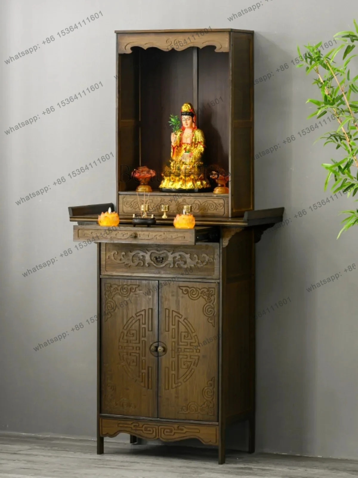 Chinese shrine offering table shrine household incense table God of Wealth cabinet Buddhist table
Chinese shrine offering table shrine household incense table God of Wealth cabinet Buddhist table