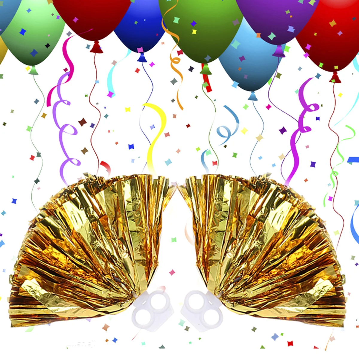 2Pcs Gold Plastic Ring Pom Poms Lightweight Durable Cheerleader Pom Poms for College High School Sports Cheering
2Pcs Gold Plastic Ring Pom Poms Lightweight Durable Cheerleader Pom Poms for College High School Sports Cheering