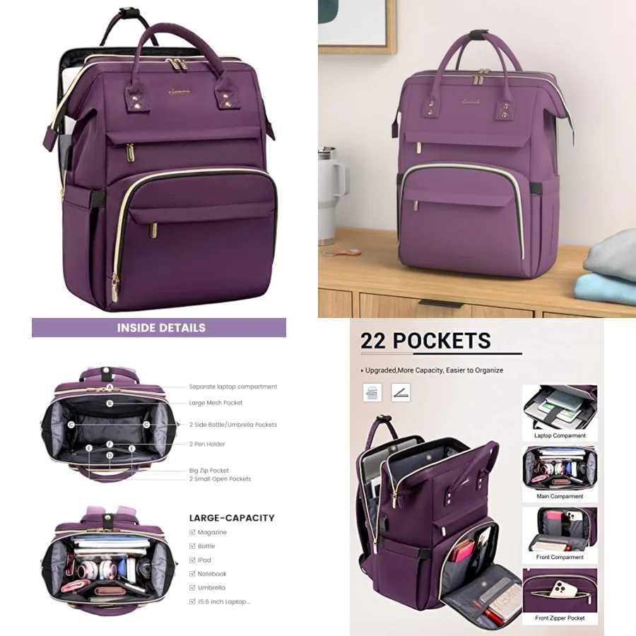 3 Laptop Backpack, Large Travel Backpack for Women, Water Resistant Teacher Backpack with Laptop Compartment, Professional Busi
3 Laptop Backpack, Large Travel Backpack for Women, Water Resistant Teacher Backpack with Laptop Compartment, Professional Busi