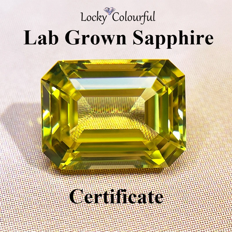 Lab Grown Sapphire Emerald Cut Yellow Color Charms Top Quality Selectable AGL Certificate for DIY Jewelry Making Rings Materials
Lab Grown Sapphire Emerald Cut Yellow Color Charms Top Quality Selectable AGL Certificate for DIY Jewelry Making Rings Materials