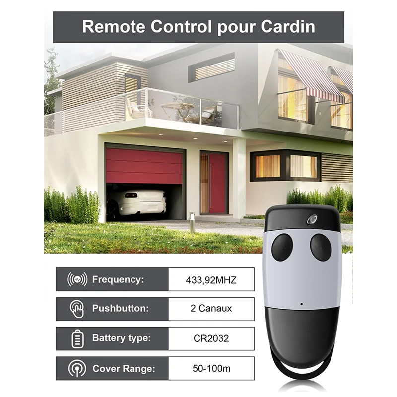 Hot Sale 433.92Mhz Garage Opener For Cardin S449 QZ1, S449 QZ2,Handheld Transmitter Remote Control For Cardin TXQ449100 TXQ44920
Hot Sale 433.92Mhz Garage Opener For Cardin S449 QZ1, S449 QZ2,Handheld Transmitter Remote Control For Cardin TXQ449100 TXQ44920