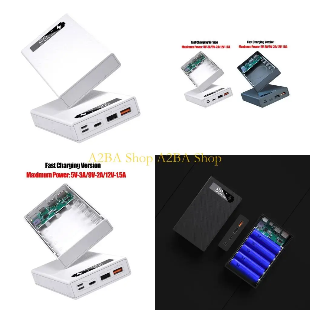 A2BA Съемный QC3.0 PD Quick ЖК -дисплей DIY 5x18650 Батарея для питания корпуса
A2BA Съемный QC3.0 PD Quick ЖК -дисплей DIY 5x18650 Батарея для питания корпуса